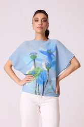 Liva Floral Top - Blue